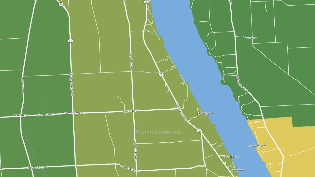 Casowasco, NY Map of Murder Rates