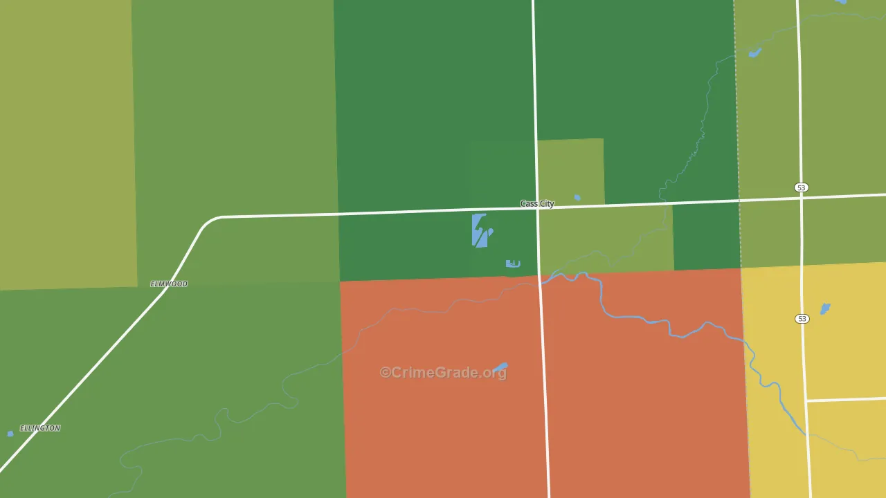 Cass City, MI Map of Murder Rates