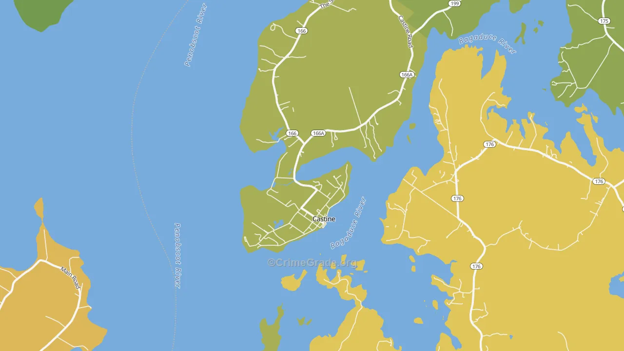 Castine, ME Map of Murder Rates