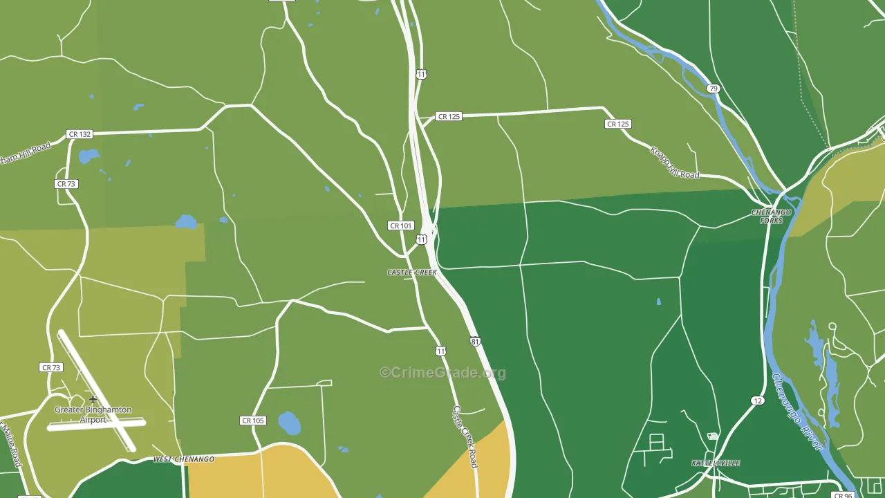 Castle Creek, NY Map of Murder Rates