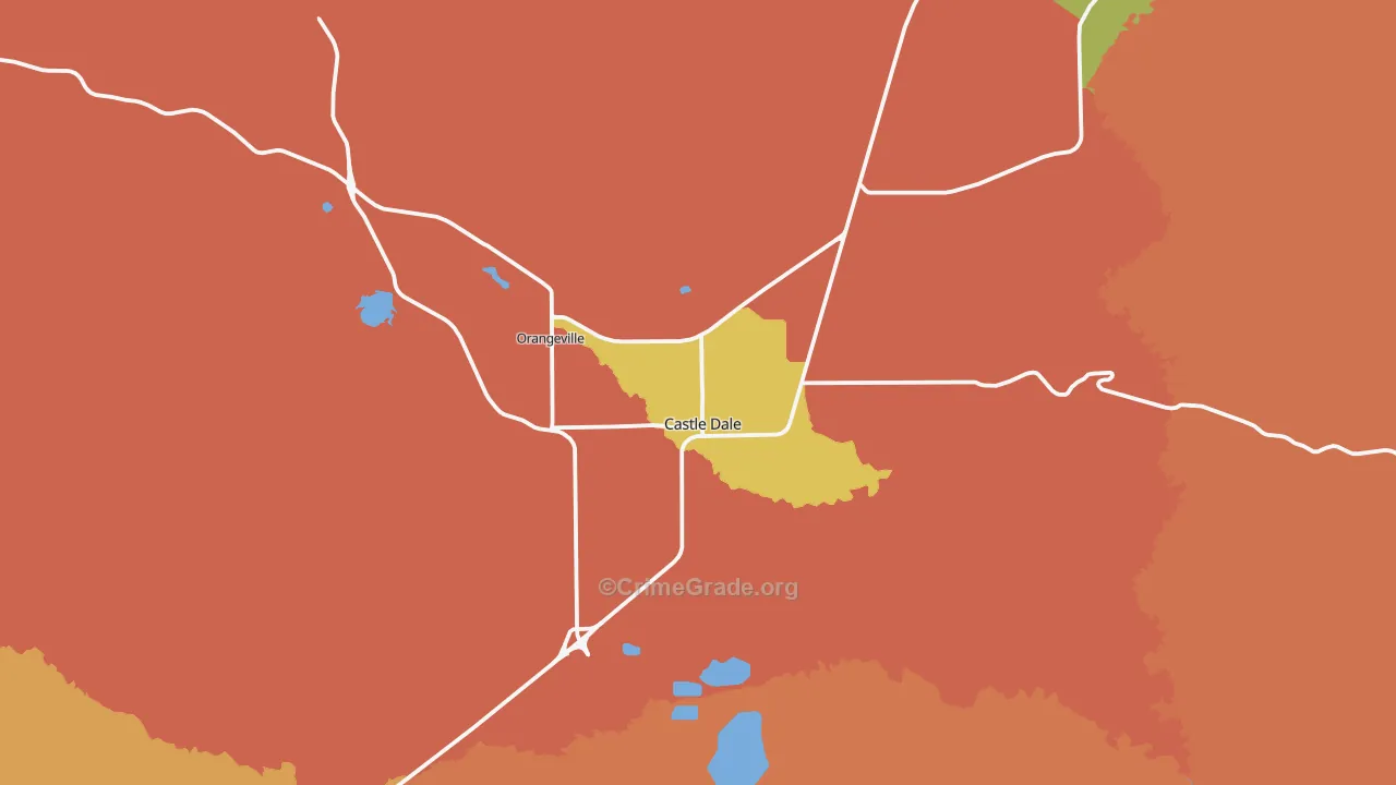 Castle Dale, UT Map of Murder Rates
