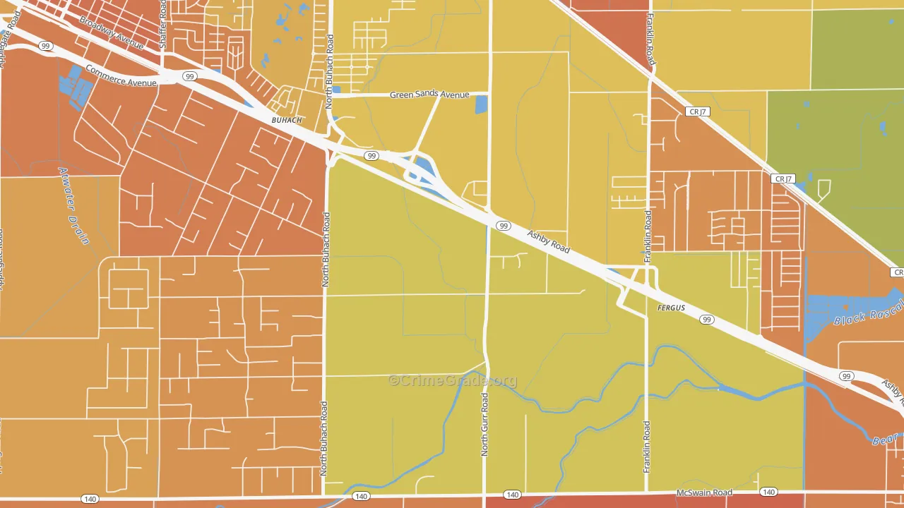 Castle Garden, CA Map of Murder Rates