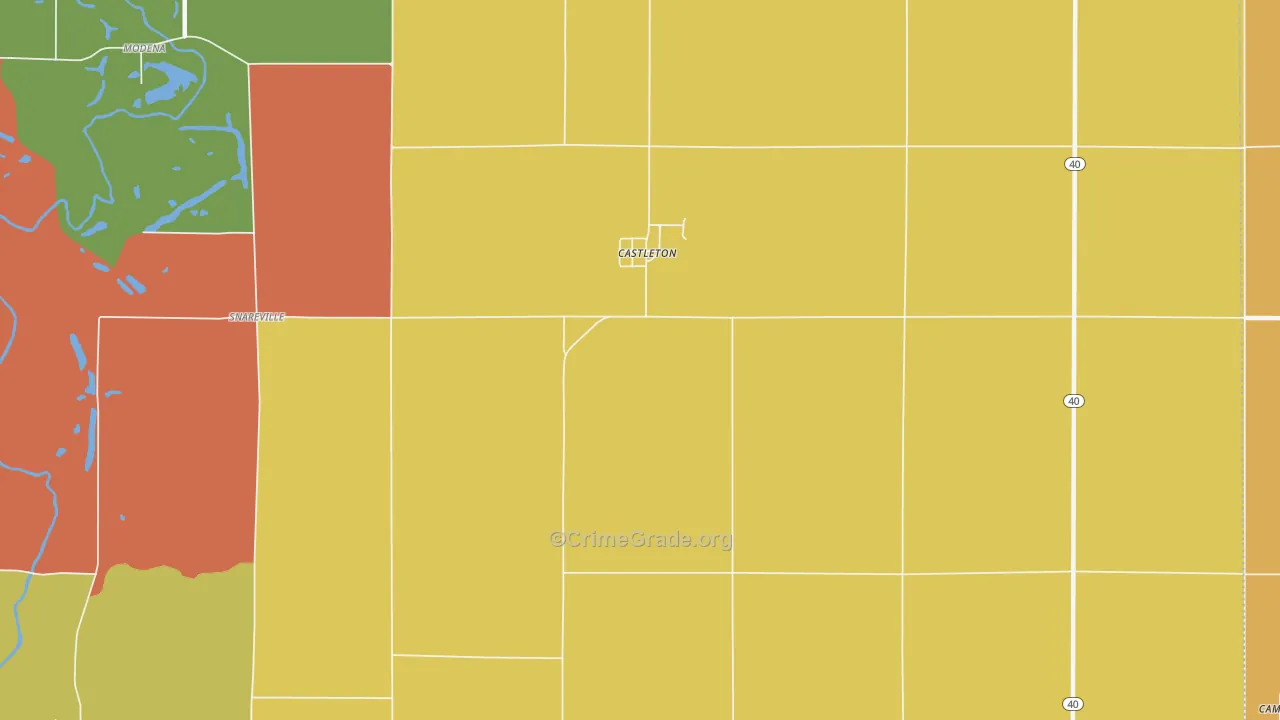 Castleton, IL Map of Murder Rates