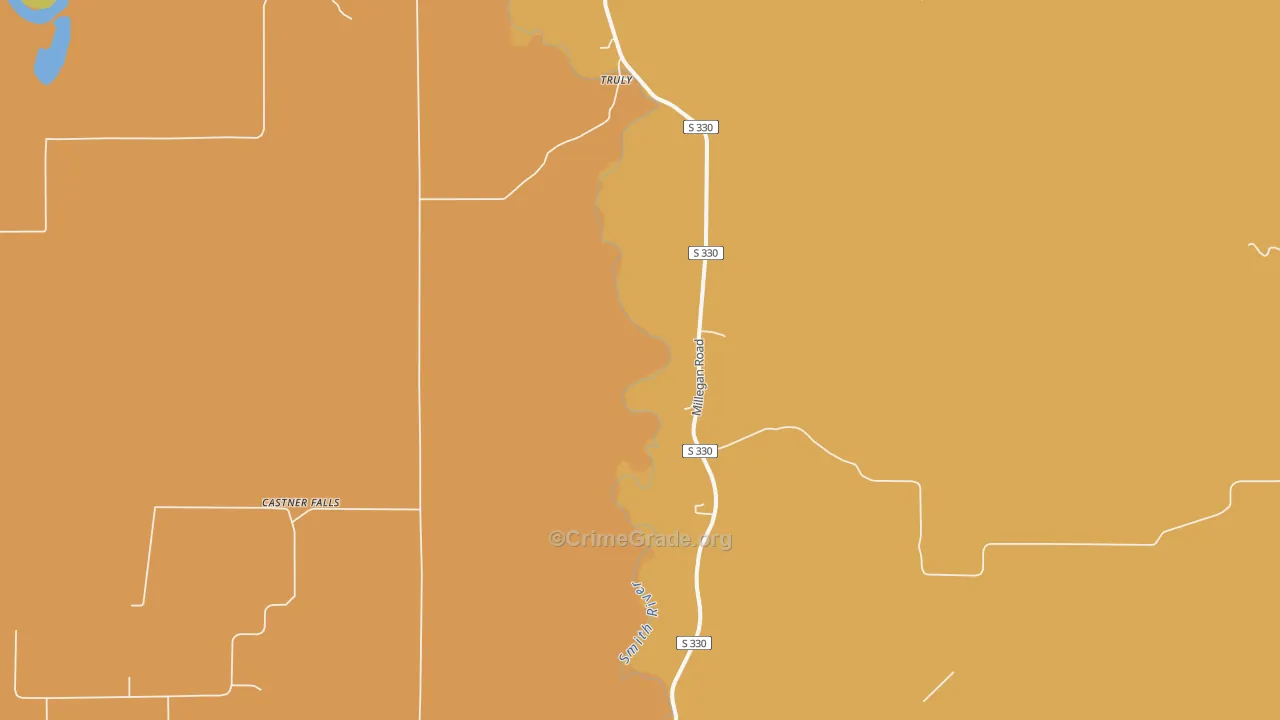 Castner Falls, MT Map of Murder Rates