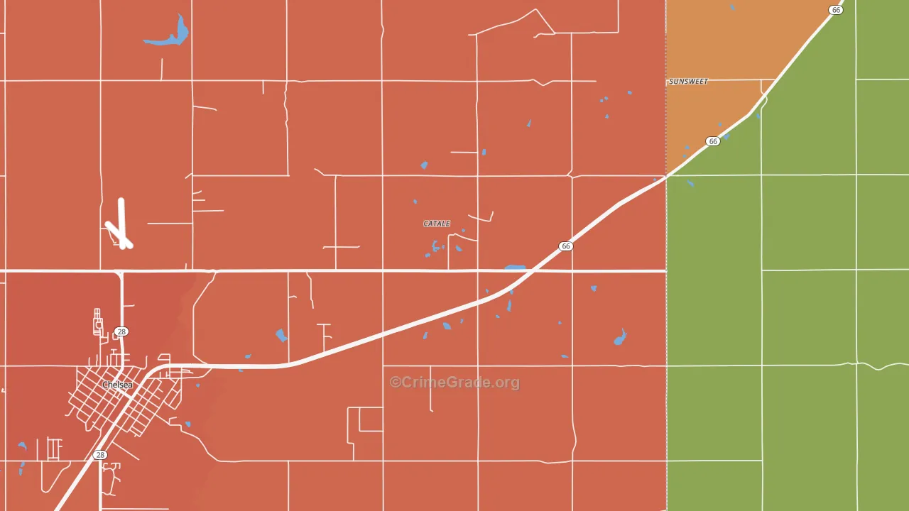 Catale, OK Map of Murder Rates