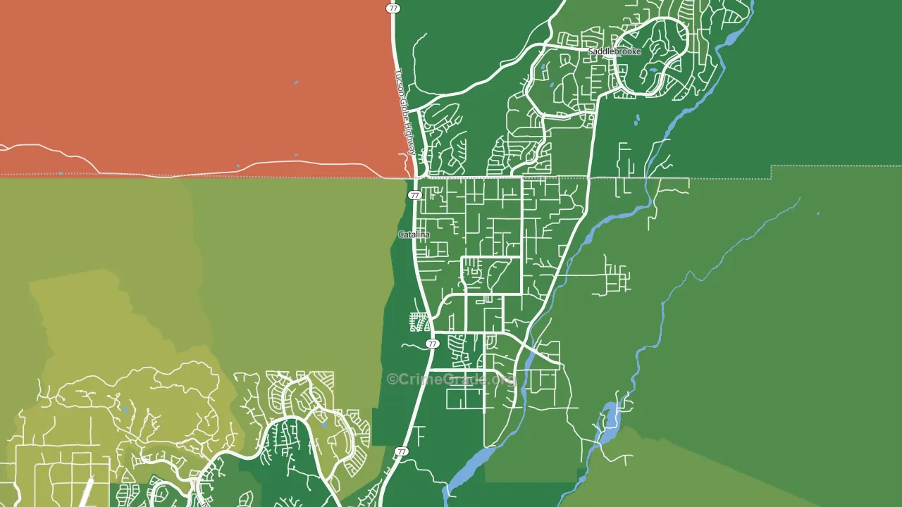 Catalina, AZ Map of Murder Rates