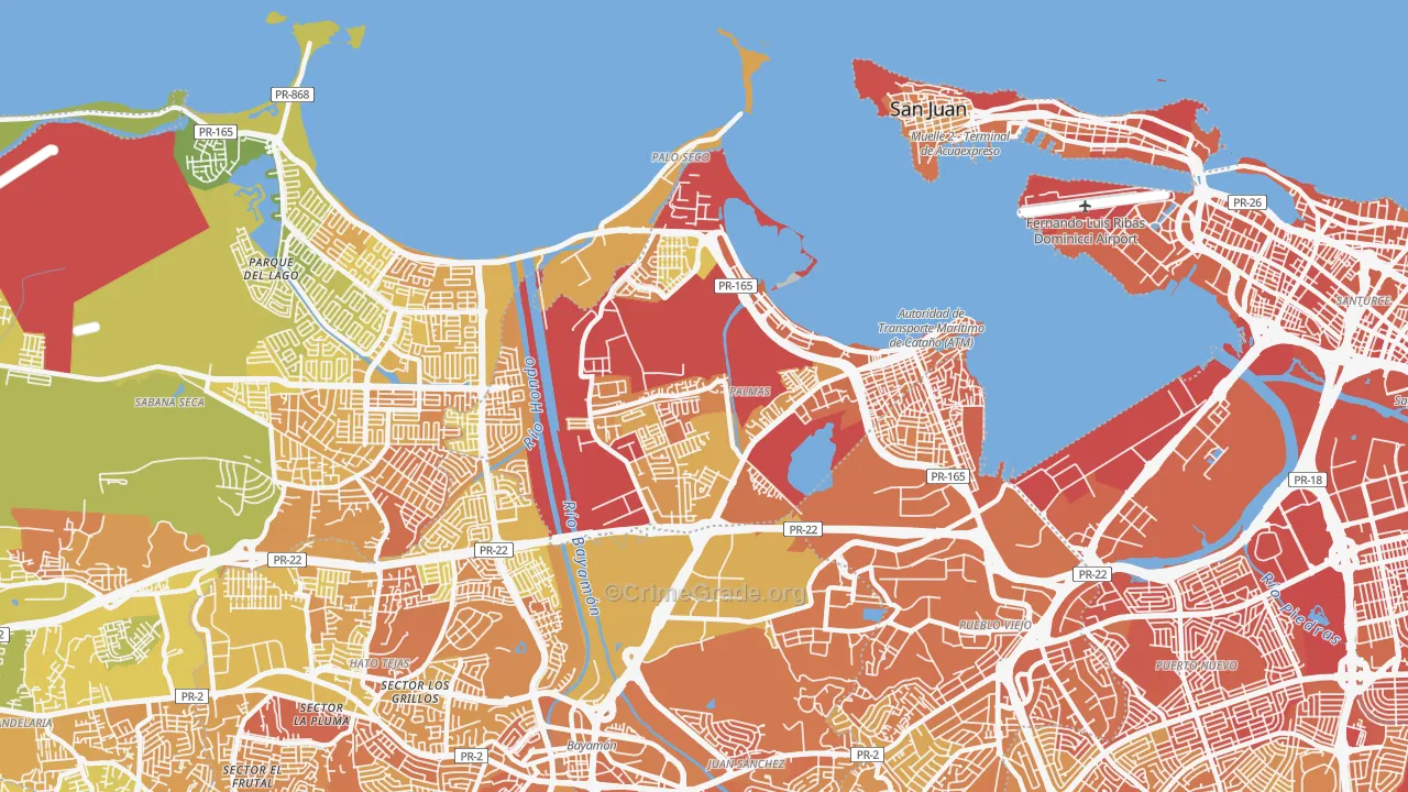 Catano Municipio, PR Map of Murder Rates