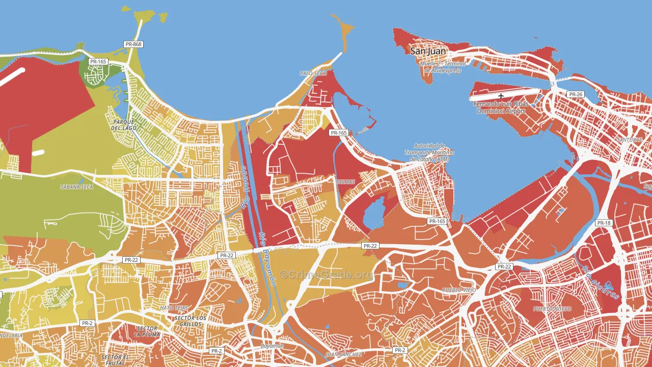Catano, PR Map of Murder Rates