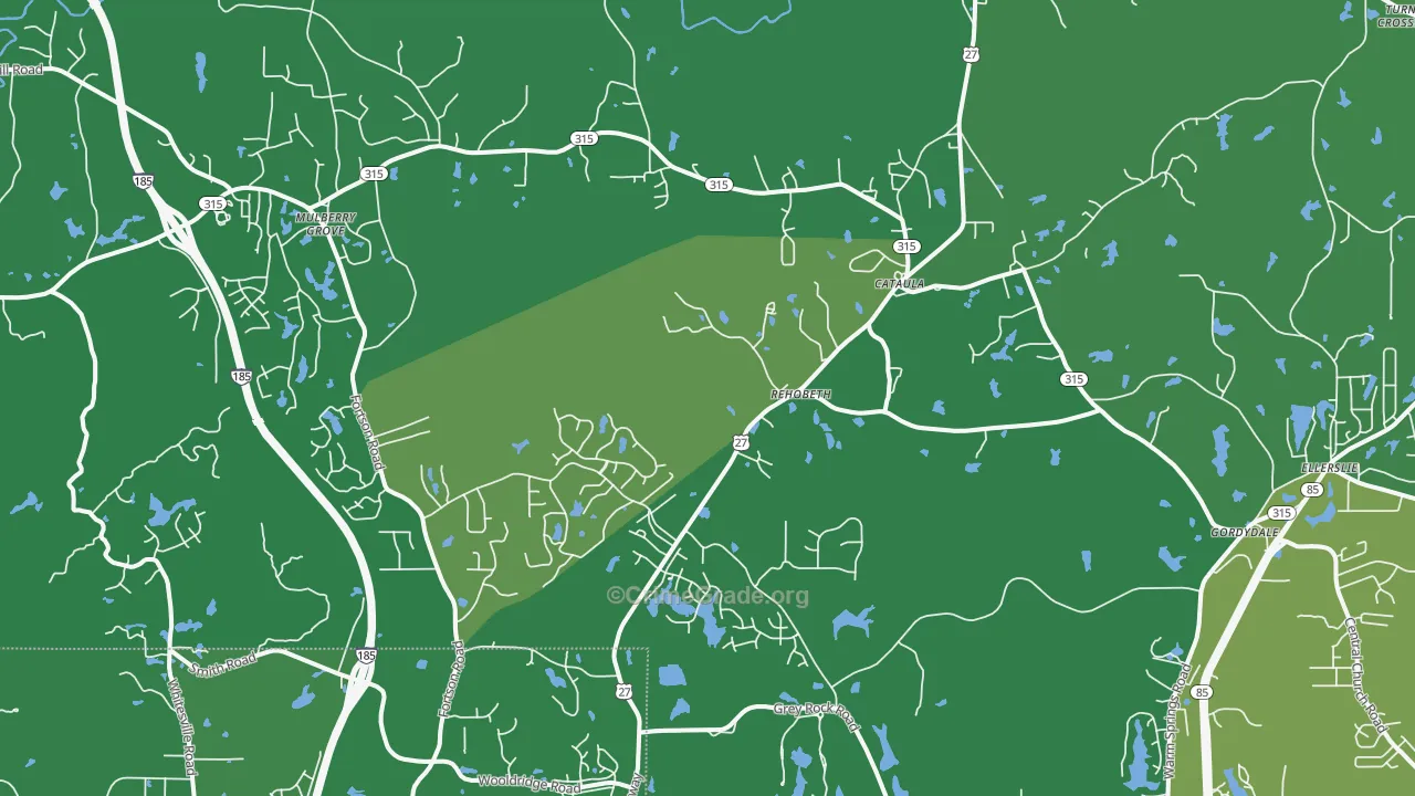 Cataula, GA Map of Murder Rates