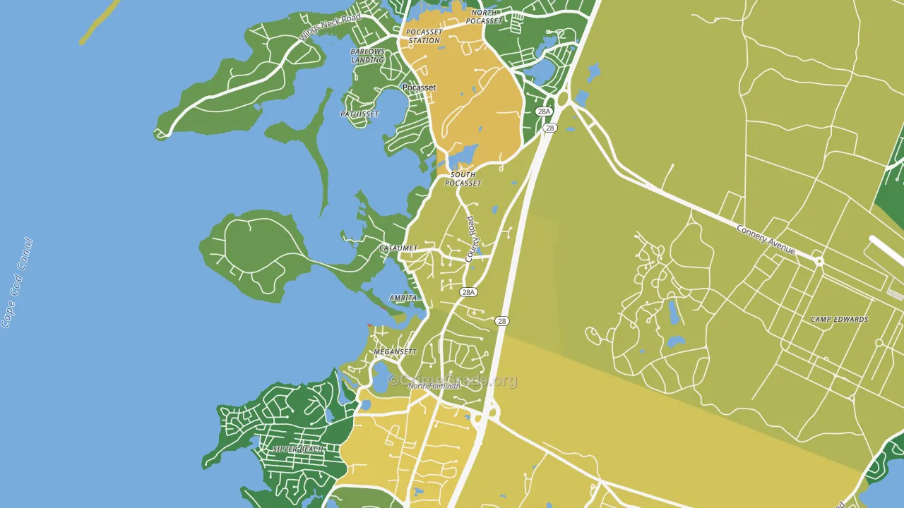 Cataumet, MA Map of Murder Rates