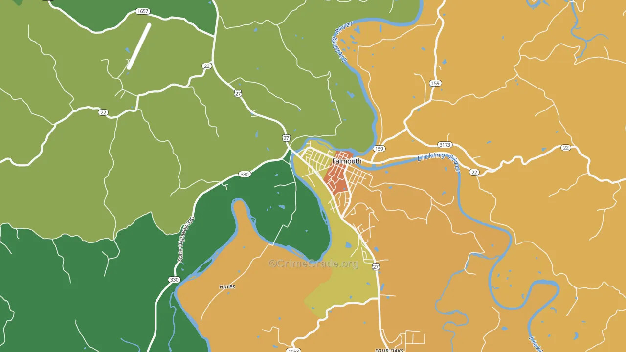 Catawba, KY Map of Murder Rates