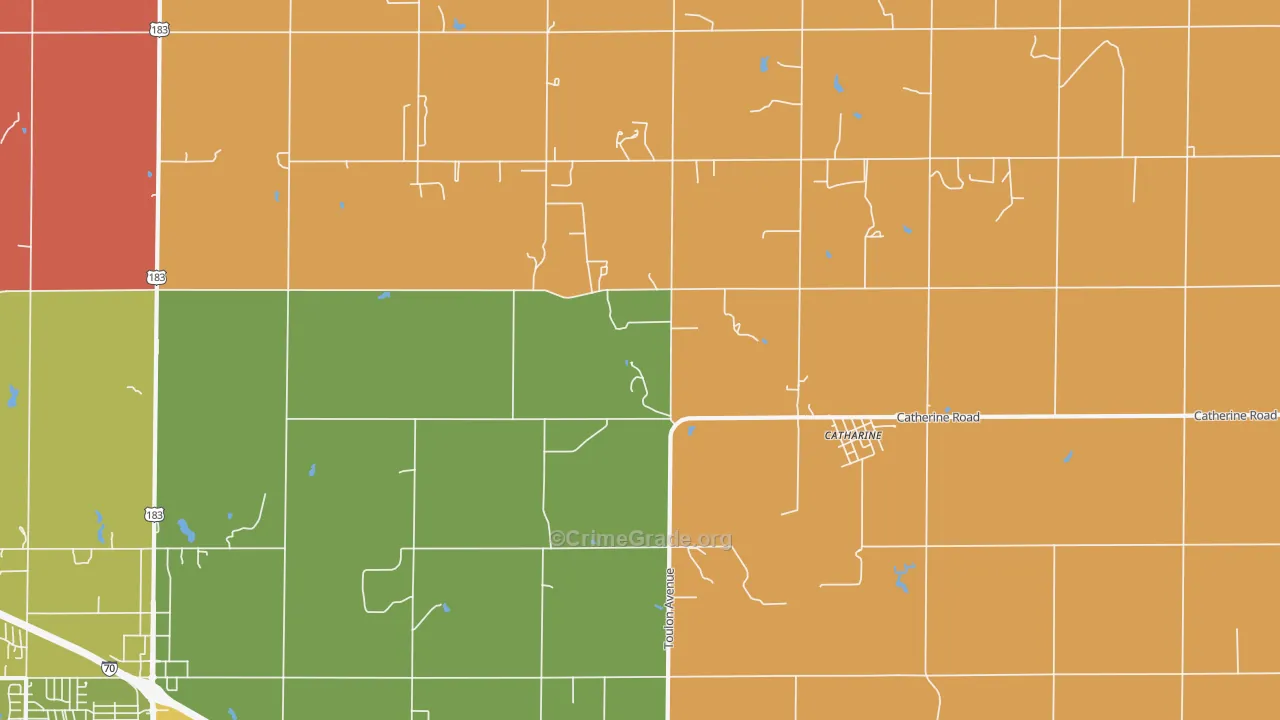 Catharine, KS Map of Murder Rates