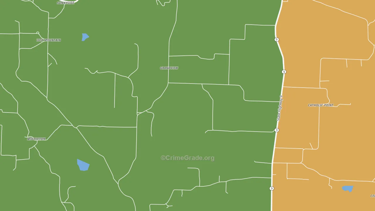 Catholic Point, AR Map of Murder Rates