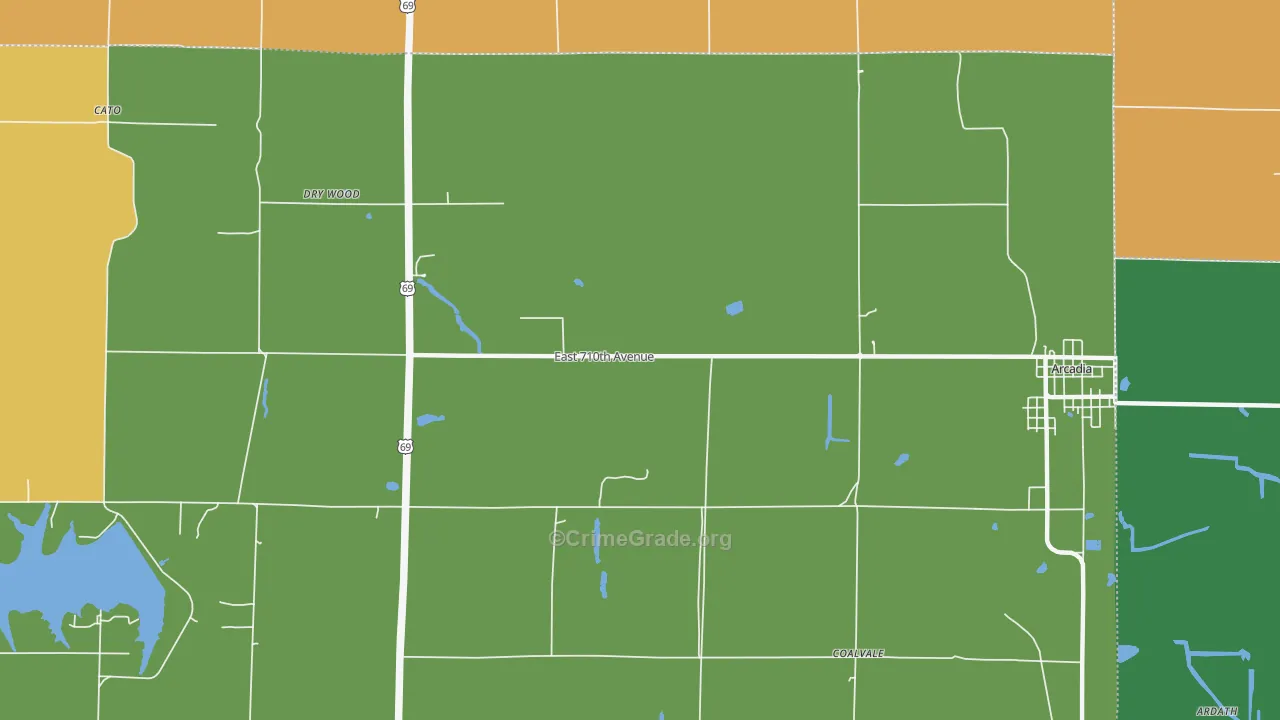 Cato, KS Map of Murder Rates