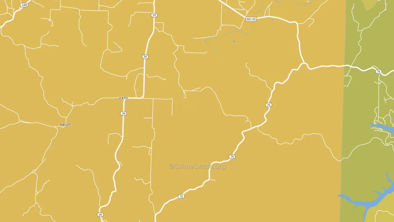 Cato, MO Map of Murder Rates
