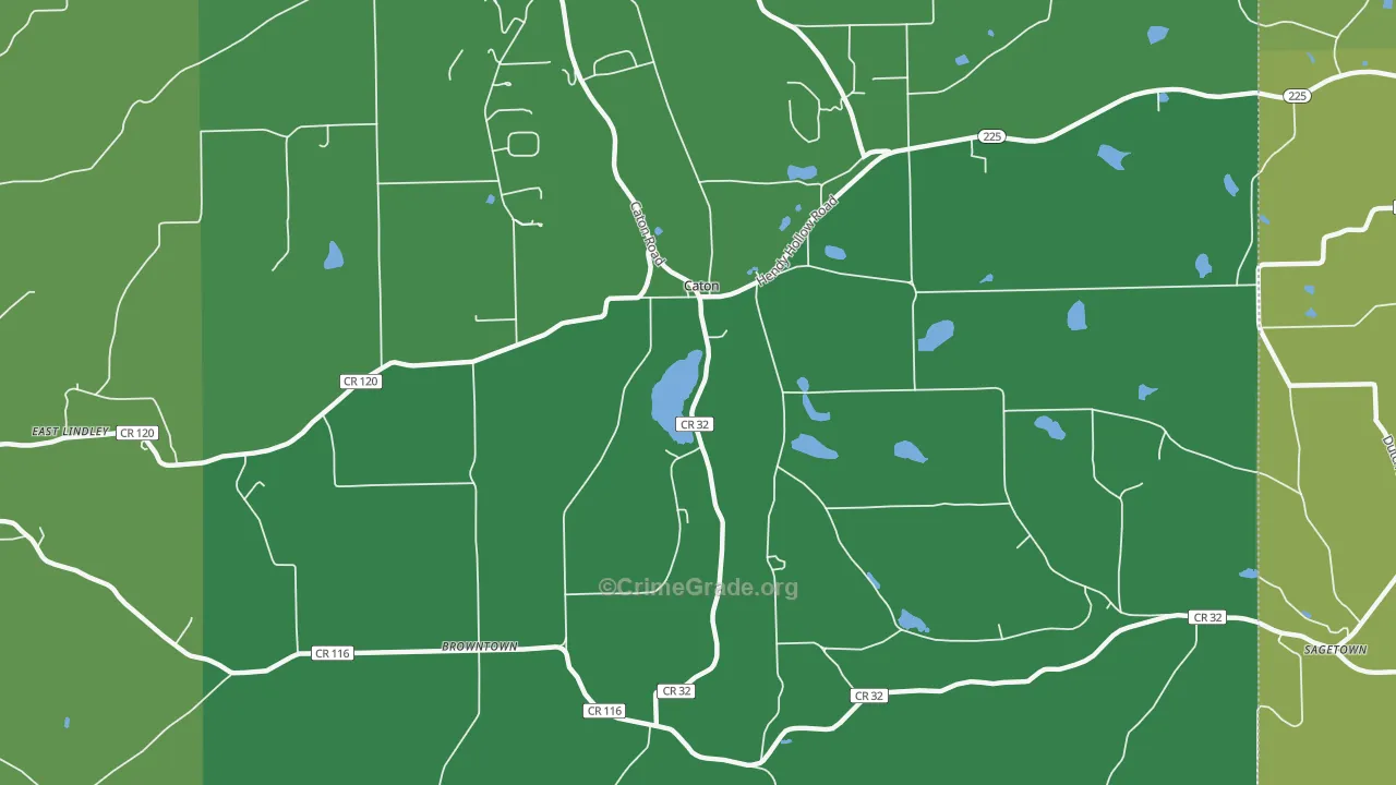 Caton, NY Map of Murder Rates