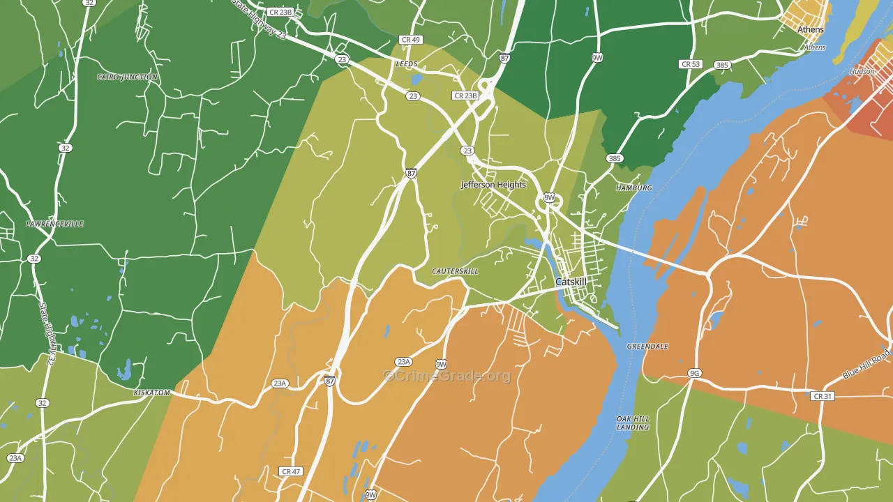 Catskill, NY Map of Murder Rates