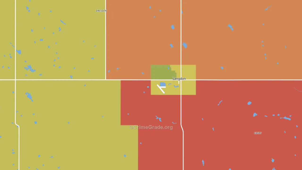 Cavalier County, ND Map of Murder Rates