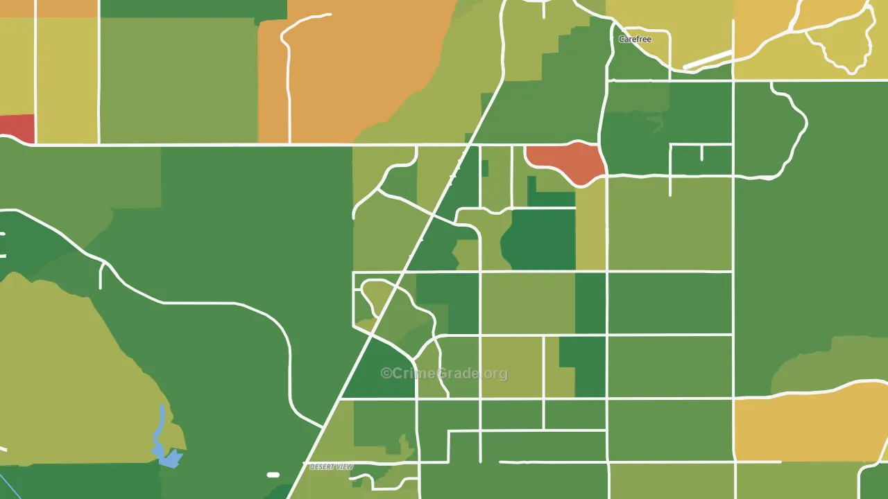 Cave Creek, AZ Map of Murder Rates