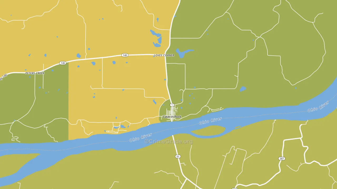 Cave In Rock, IL Map of Murder Rates