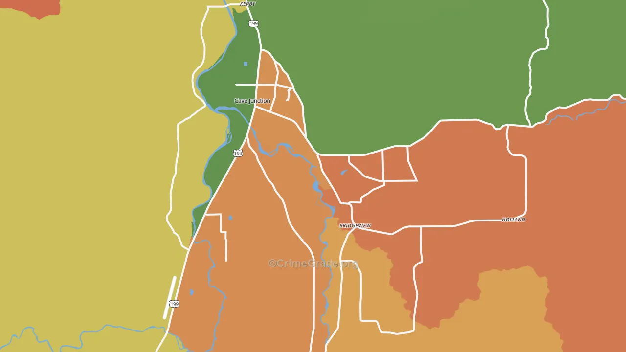 Cave Junction, OR Map of Murder Rates