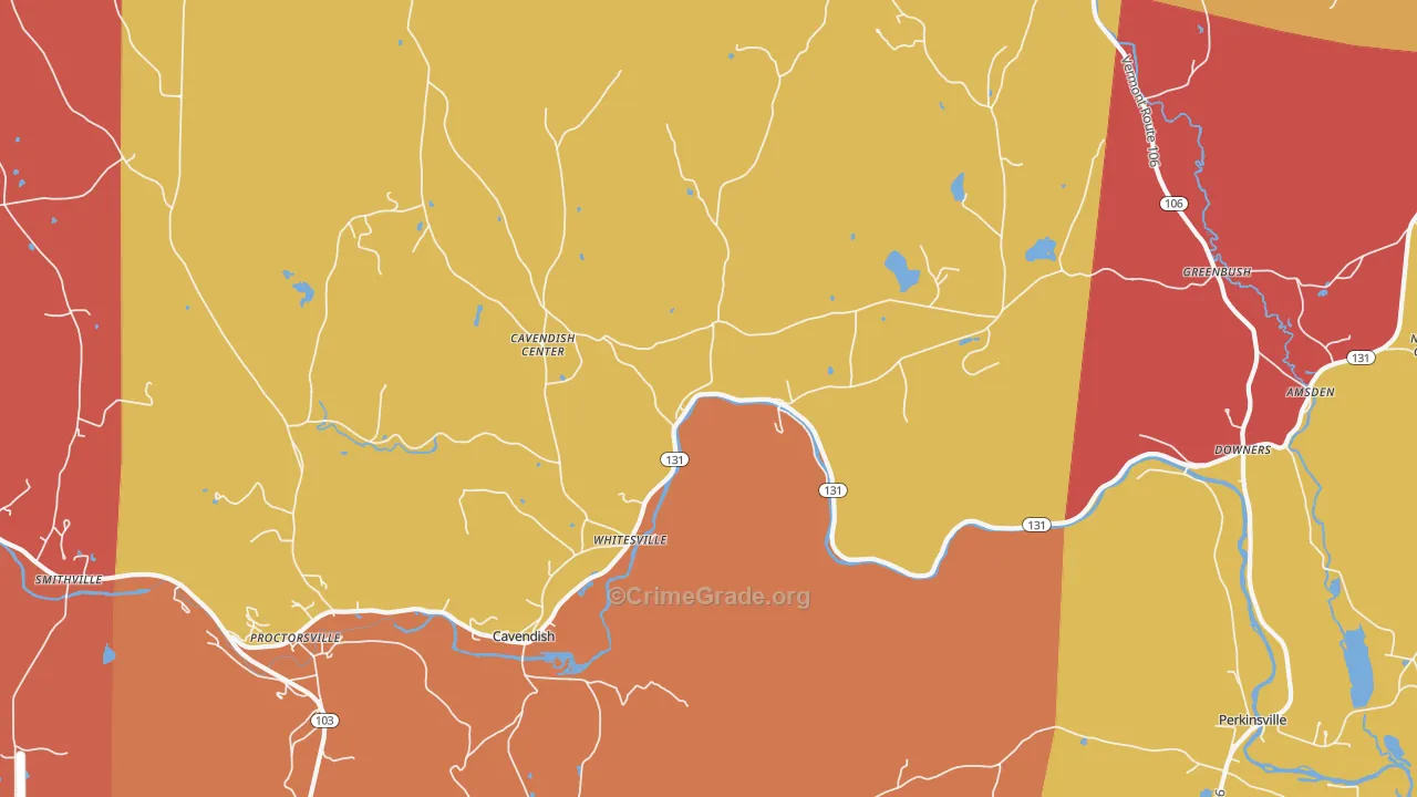 Cavendish, VT Map of Murder Rates