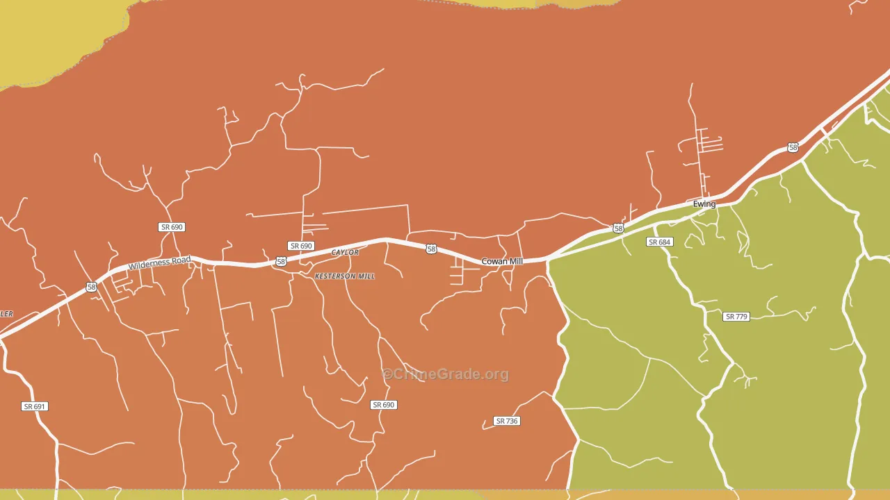 Caylor, VA Map of Murder Rates