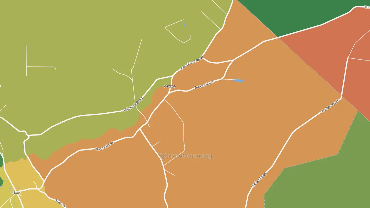 Cayton, NC Map of Murder Rates