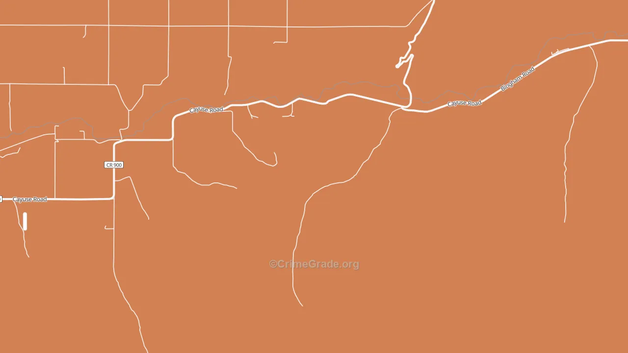 Cayuse, OR Map of Murder Rates
