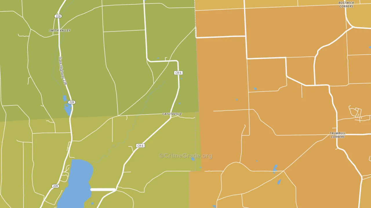 Cayutaville, NY Map of Murder Rates