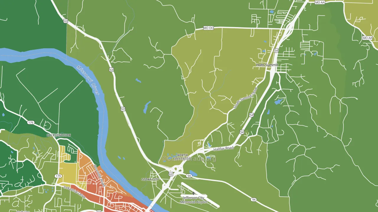 Cedar City, MO Map of Murder Rates