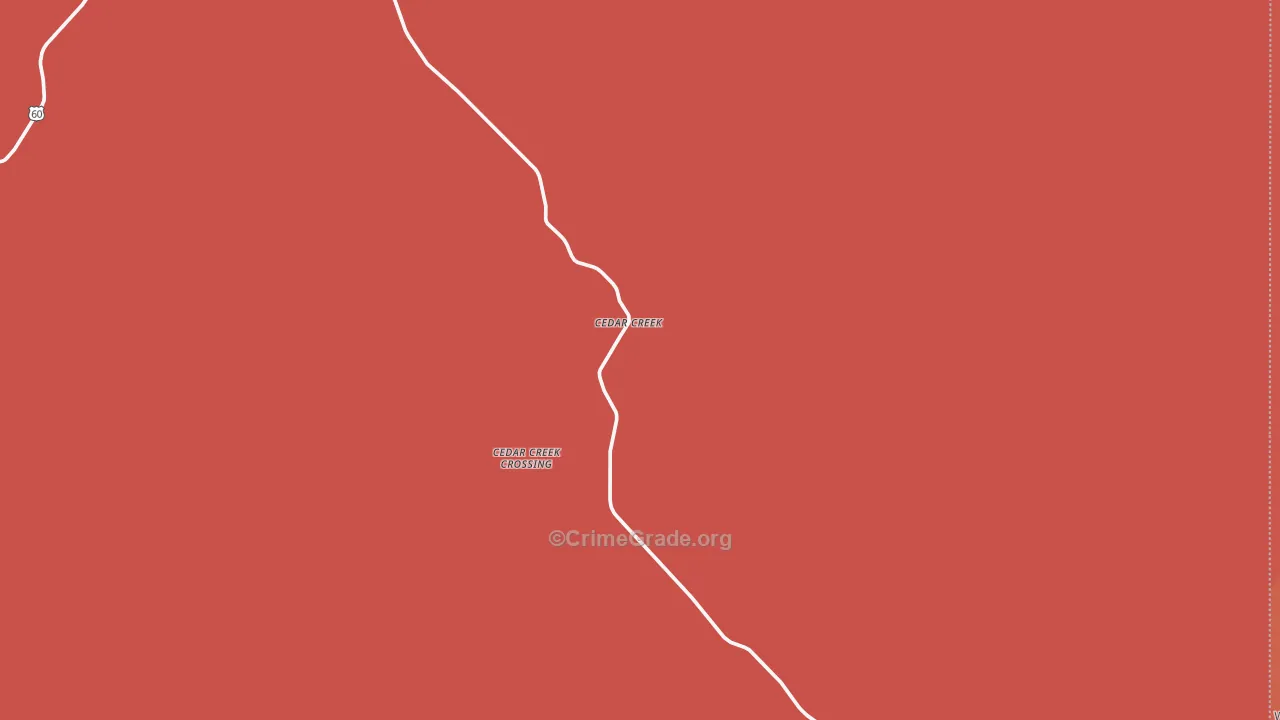 Cedar Creek, AZ Map of Murder Rates