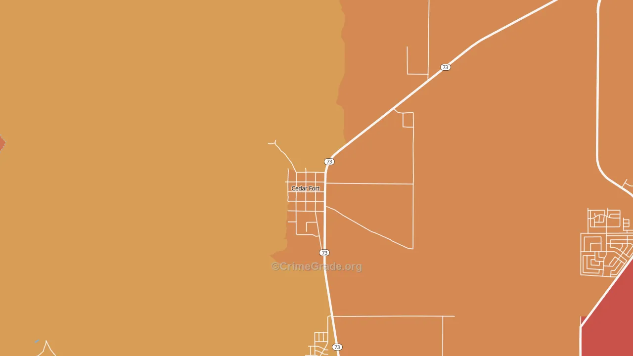 Cedar Fort, UT Map of Murder Rates