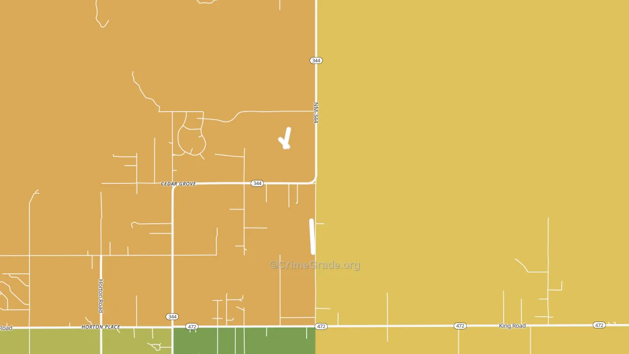 Cedar Grove, NM Map of Murder Rates