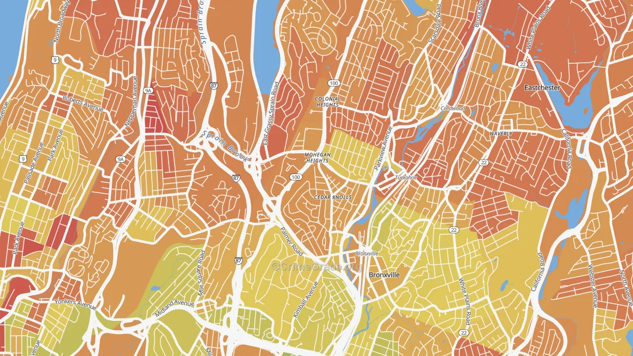 Cedar Knolls, Bronxville, NY Map of Murder Rates