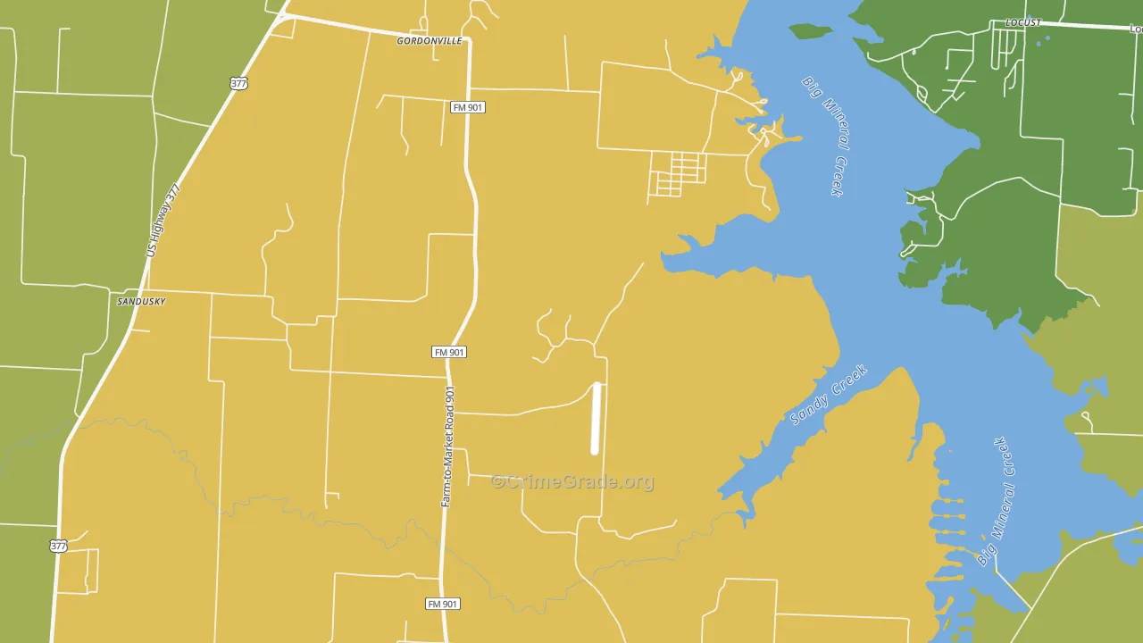 Cedar Mills, TX Map of Murder Rates