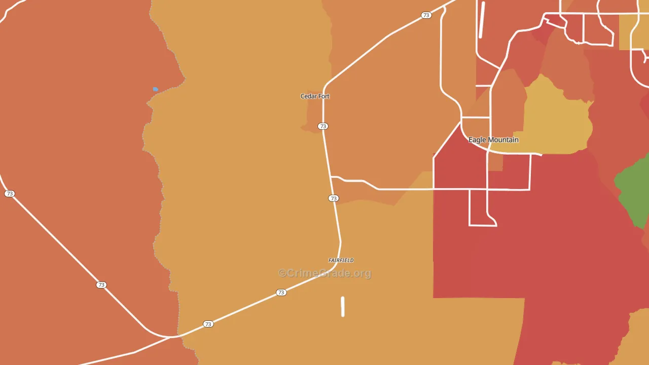 Cedar Valley, UT Map of Murder Rates