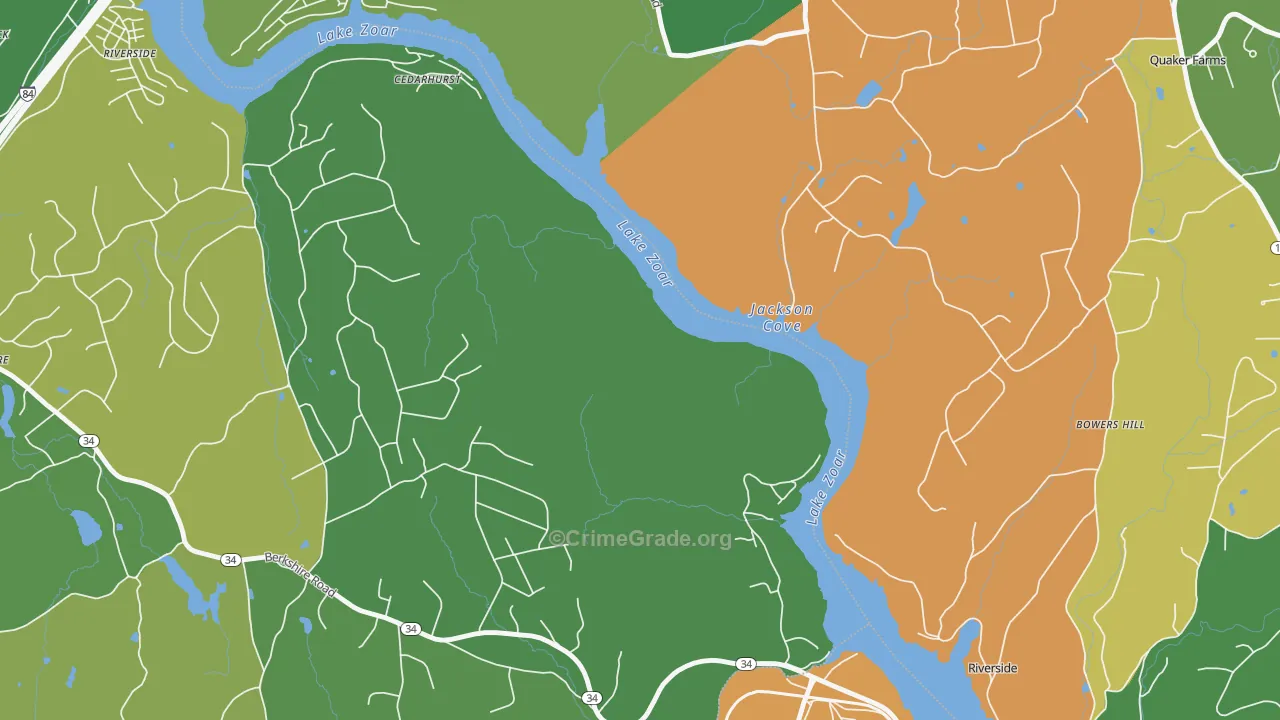 Cedarhurst, CT Map of Murder Rates