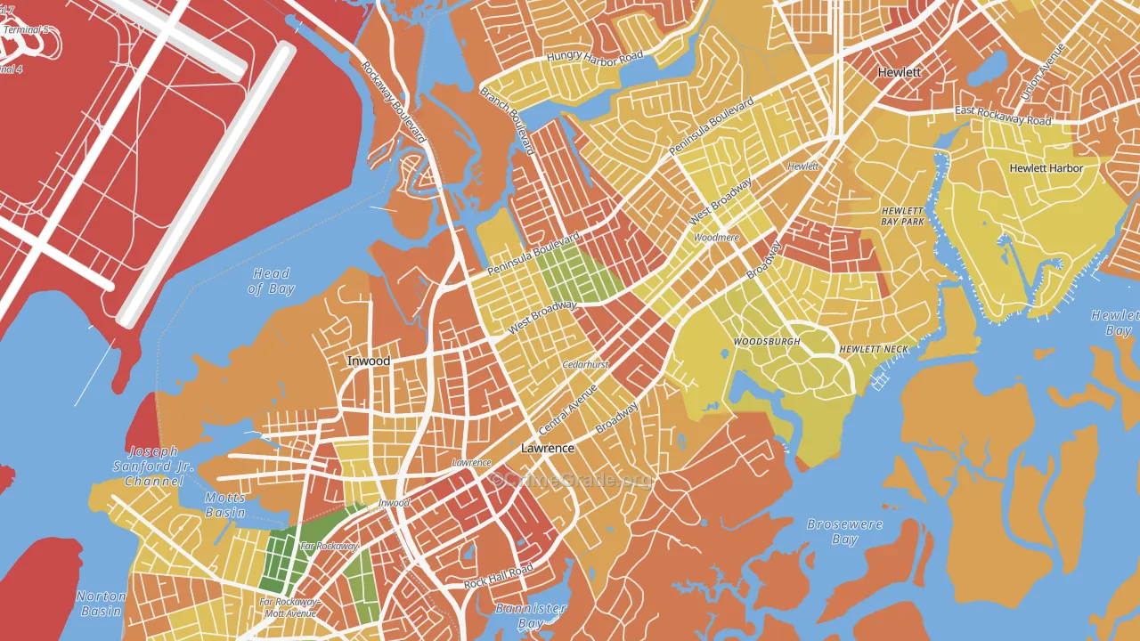 Cedarhurst, NY Map of Murder Rates