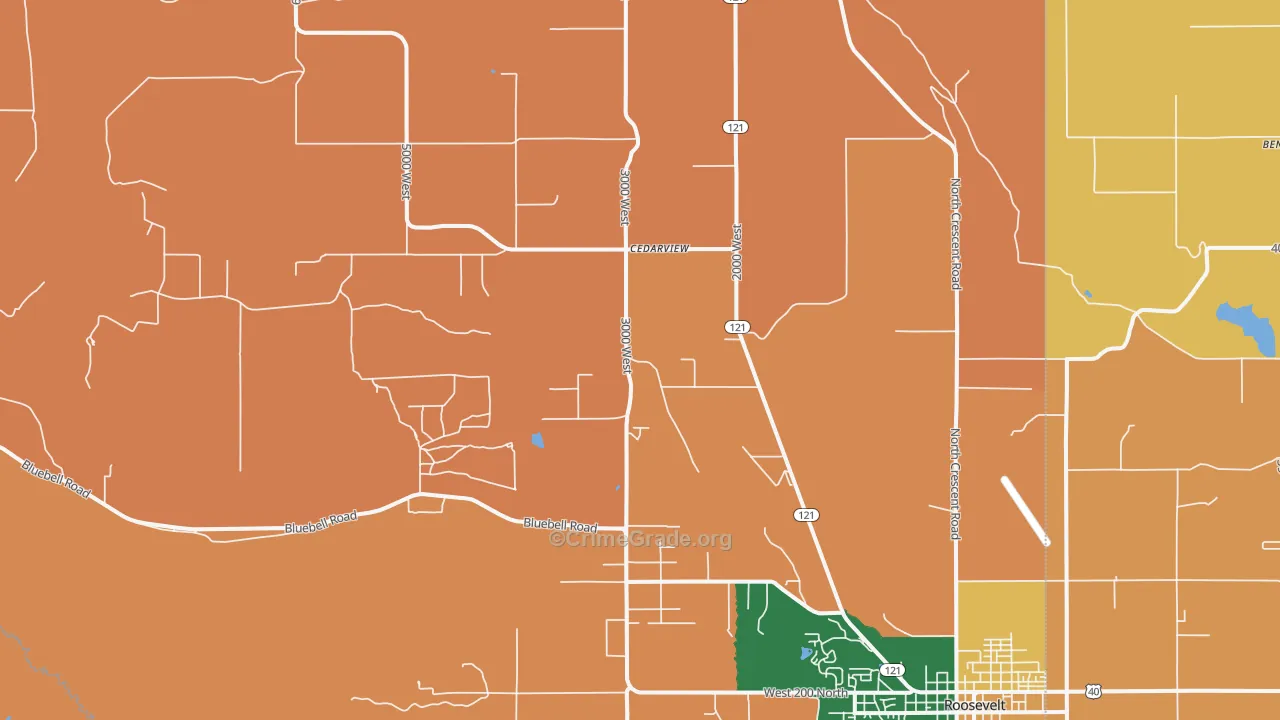 Cedarview, UT Map of Murder Rates