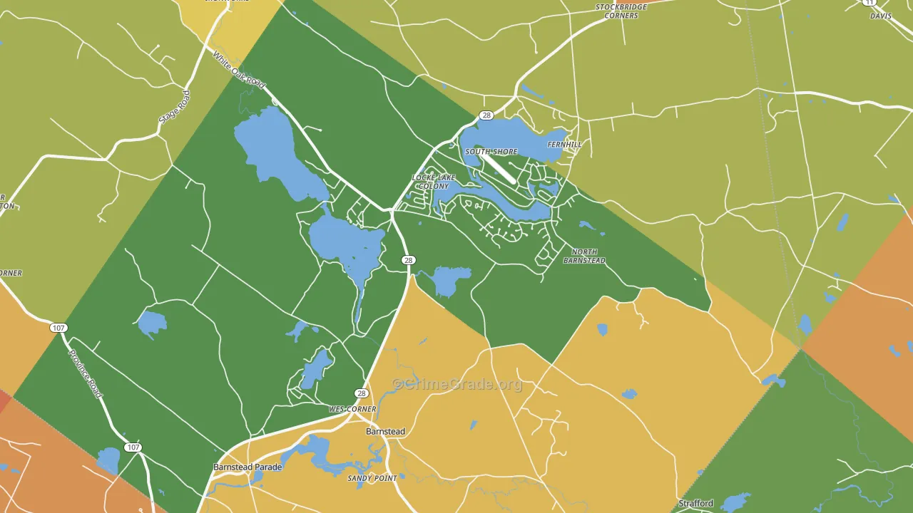 Center Barnstead, NH Map of Murder Rates