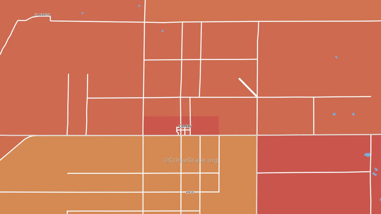 Center, CO Map of Murder Rates