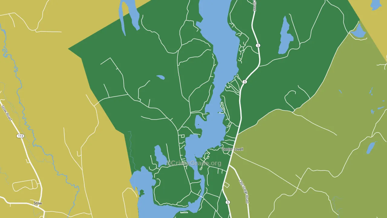 Center Lovell, ME Map of Murder Rates