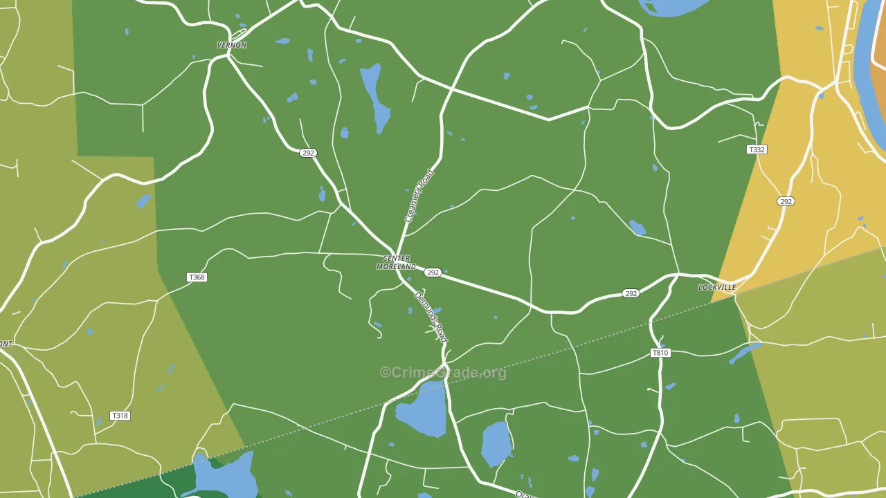 Center Moreland, PA Map of Murder Rates