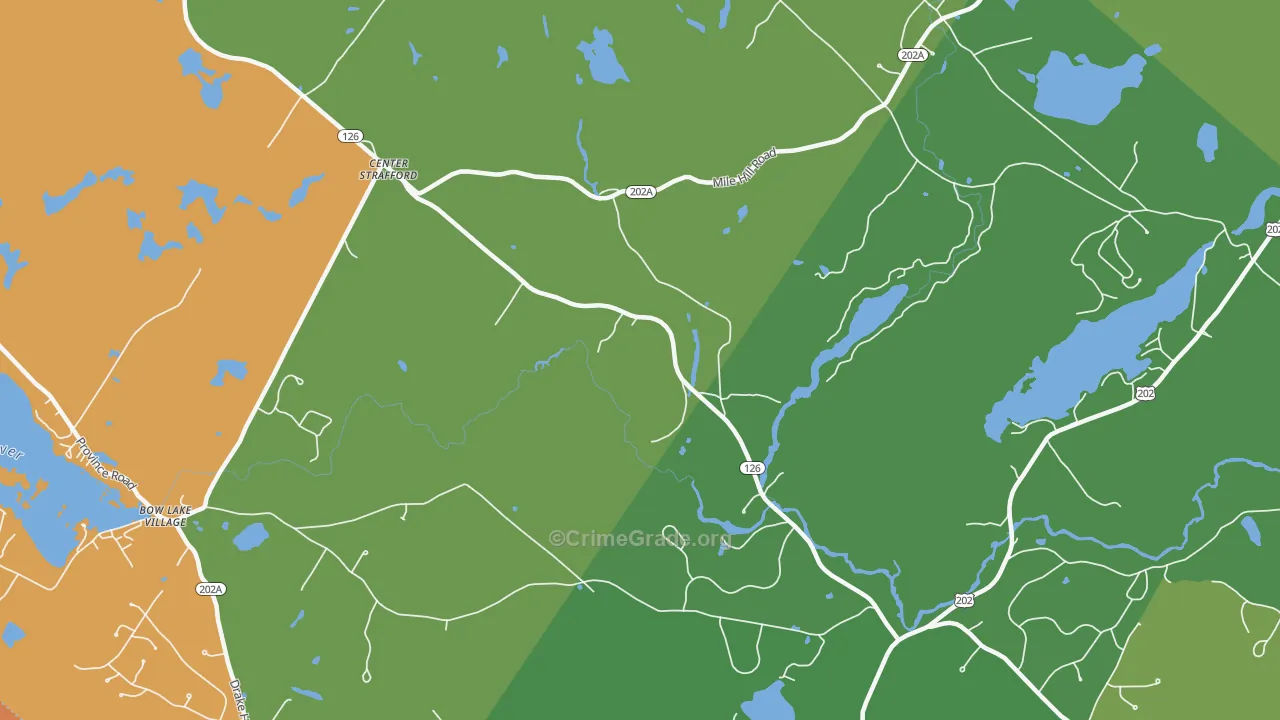 Center Strafford, NH Map of Murder Rates