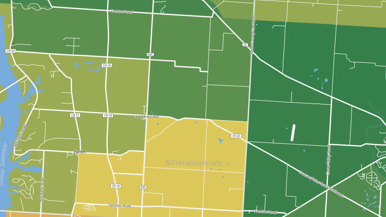 Center Village, OH Map of Murder Rates