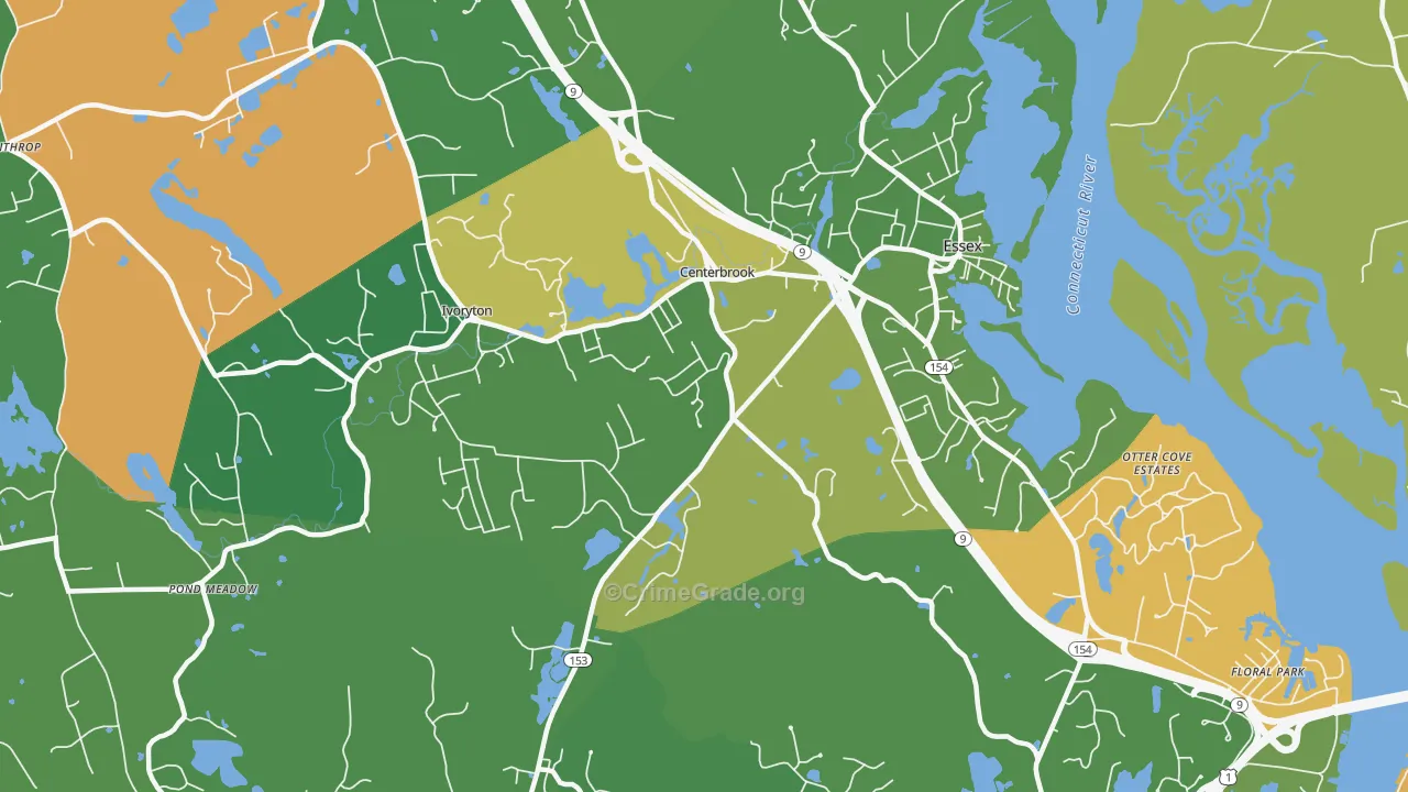 Centerbrook, CT Map of Murder Rates