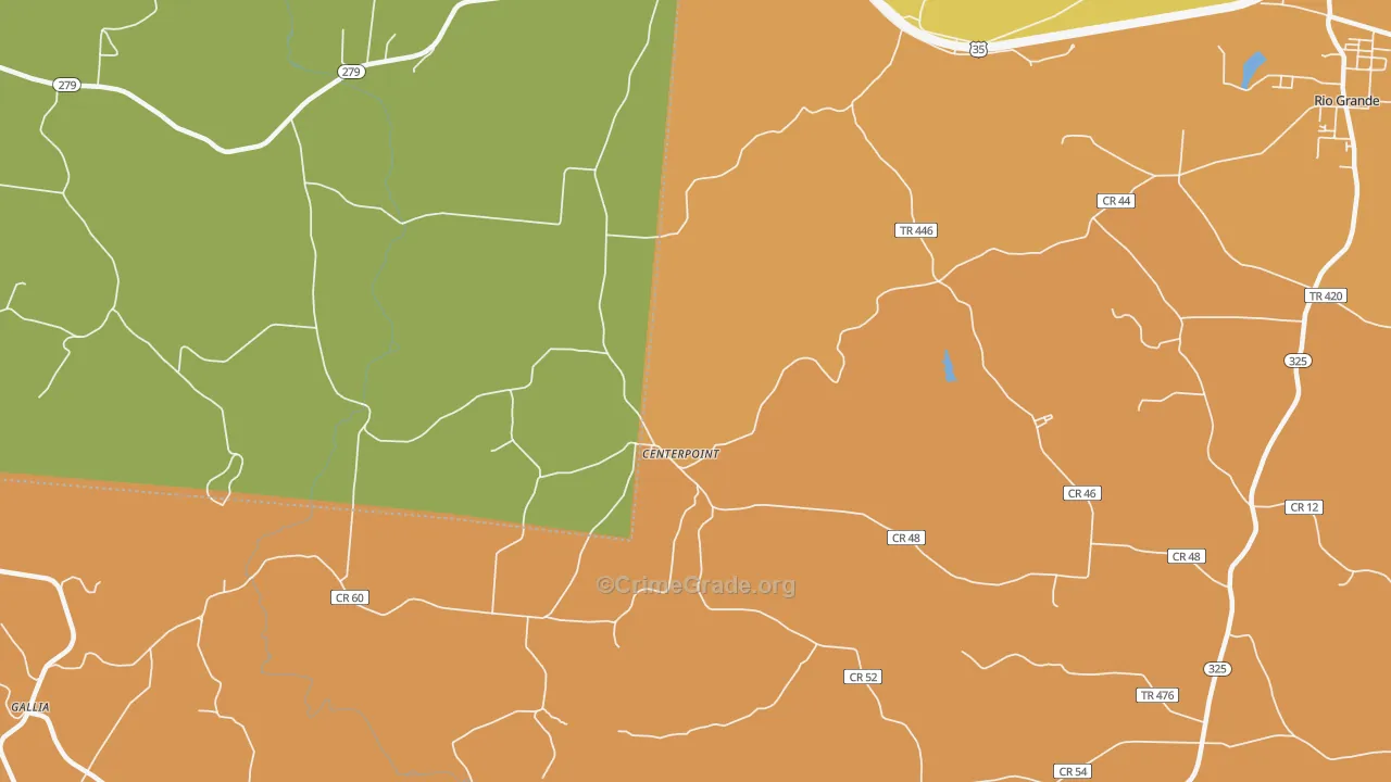 Centerpoint, OH Map of Murder Rates