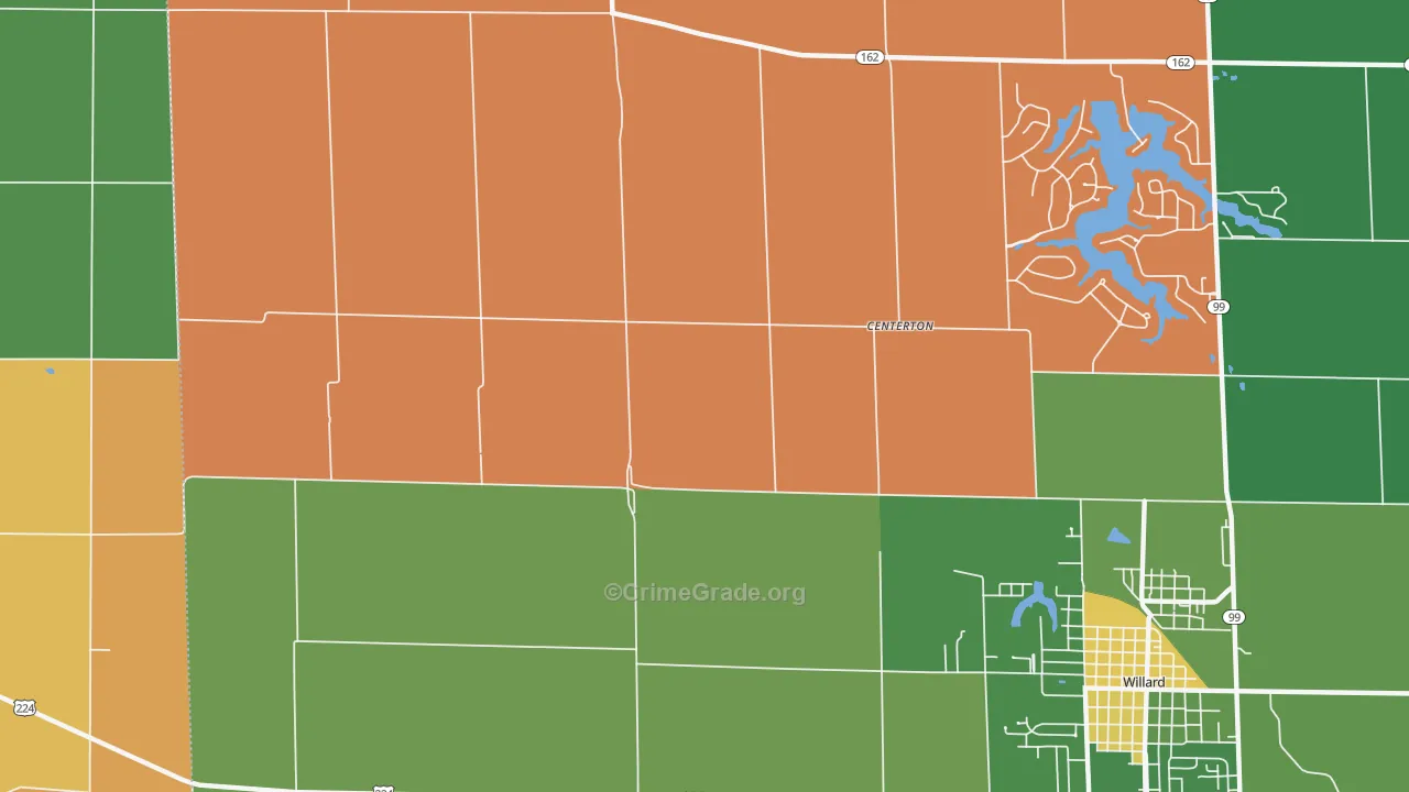 Centerton, OH Map of Murder Rates