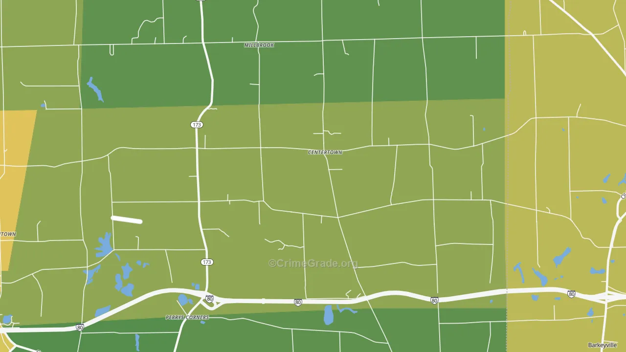 Centertown, PA Map of Murder Rates